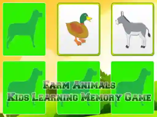 Jeu Farm Animals Kids Learning  Memory en ligne