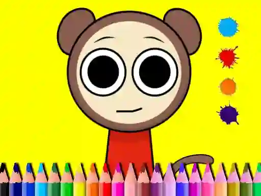 Jeu Sprunki Valentine Coloring book en ligne