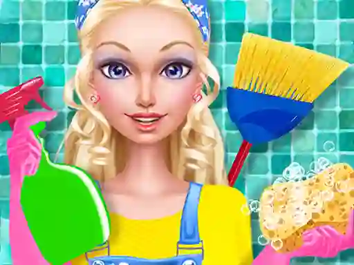 Jeu Fashion Doll House Cleaning en ligne