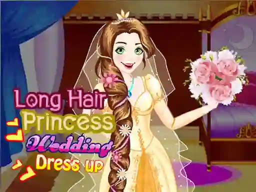 Jeu Long Hair Princess Wedding Dress up en ligne