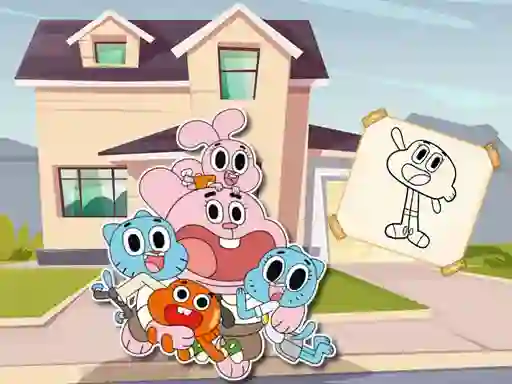 Jeu World Of Gumball Coloring Game en ligne