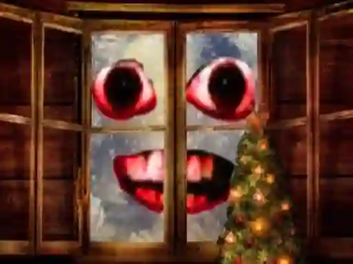 Jeu New Year: Santa Claus outside the window en ligne