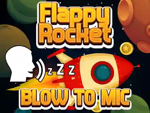 Jeu Flappy Rocket Playing with Blowing to Mic en ligne