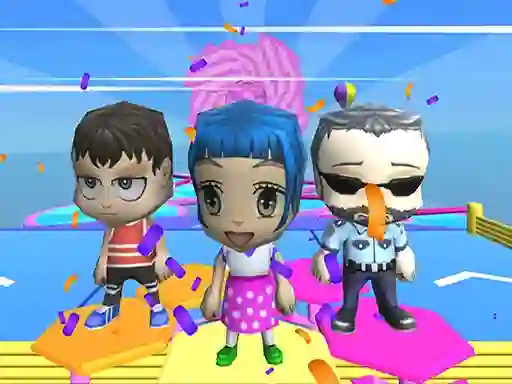 Jeu Fall Guys And Girls Chibi Race Knockdown Multiplay en ligne