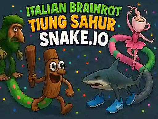 Jeu Italian Brainrot Tung Sahur Snake.io en ligne