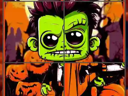 Jeu Franky & Vampire Halloween Puzzle en ligne