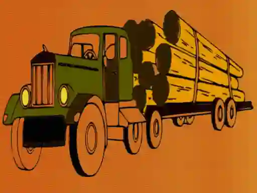 Jeu Logging Trucks Coloring en ligne