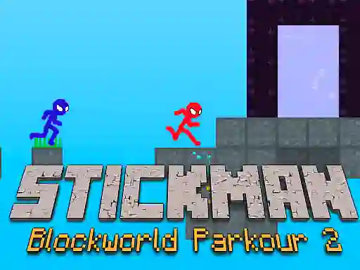 Jeu Stickman Blockworld Parkour 2 en ligne