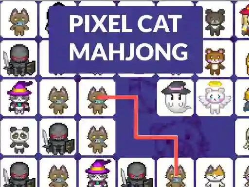 Jeu Pixel cat mahjong en ligne