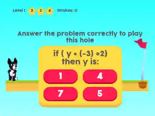 Jeu MathPup Golf 4 Algebra en ligne