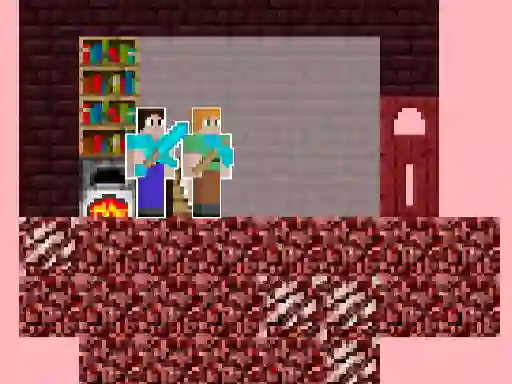 Jeu Alex and Steve Nether en ligne