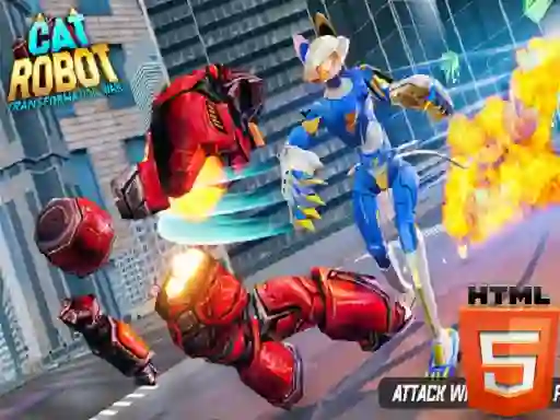 Jeu Cat Robot Transform War en ligne