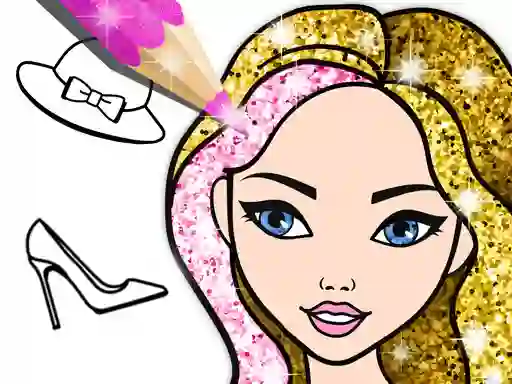 Jeu Fashion Coloring Book Glitter en ligne