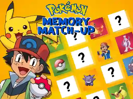 Jeu Pokemon Memory Match-Up en ligne