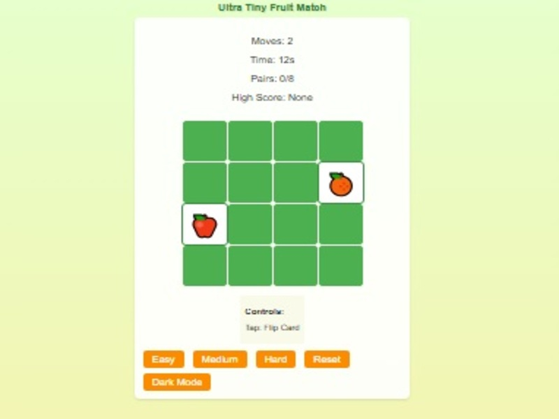 Jeu La mémoire des fruits correspond au puzzle du cerveau en ligne
