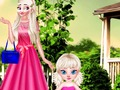 Jeu Séance photo maman Elsa et bébé  en ligne