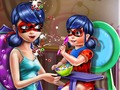 Jeu Fille en pointillés nourrir les tout-petits  en ligne