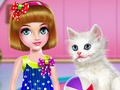 Jeu Kitty : soins et coupe de cheveux  en ligne