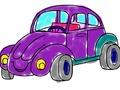 Jeu Livre de coloriage de voiture de dessin animé  en ligne