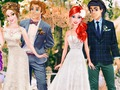 Jeu Princesses : double mariage bohème  en ligne