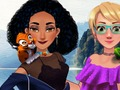 Jeu Jasmine et Raiponce au camping  en ligne