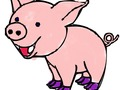 Jeu Livre de coloriage de cochon  en ligne