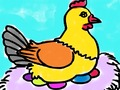 Jeu Livre de coloriage de poulet  en ligne