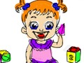 Jeu Retour à l'école: Coloriage Baby Doll  en ligne