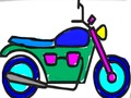 Jeu Retour à l'école: coloriage moto  en ligne