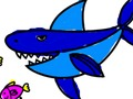 Jeu Retour à l'école: Cahier de coloriage de requin  en ligne