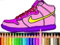 Jeu Retour à l'école: coloration des chaussures  en ligne