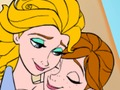 Jeu La princesse soeurs à colorier  en ligne