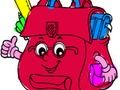 Jeu Retour à l'école: livre de coloriage de cartable  en ligne