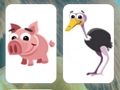 Jeu Cartes mémoire d'animaux  en ligne