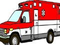 Jeu Coloriage camion ambulance  en ligne