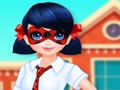 Jeu Fille en pointillé retour à l'école  en ligne