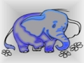 Jeu Coloriage bébé éléphant  en ligne