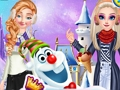 Jeu Le style hivernal des princesses et Olaf  en ligne