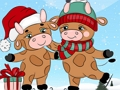Jeu Différence de taureau de Noël mignon  en ligne