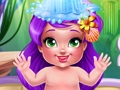 Jeu Bain de bébé sirène  en ligne
