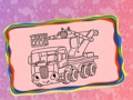 Jeu Coloriage de camions drôles  en ligne