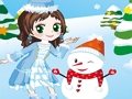 Jeu Une princesse et un bonhomme de neige  en ligne
