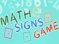 Jeu Jeu de signes mathématiques  en ligne