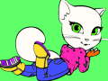Jeu Livre de coloriage Angela qui parle  en ligne