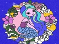 Jeu Livre de coloriage sirène paillettes  en ligne
