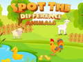 Jeu Repérez les animaux de différence  en ligne