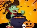 Jeu Jeu de casse-tête Halloween Word Sorcière  en ligne