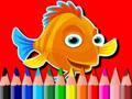 Jeu Retour à l'école : livre de coloriage de poisson  en ligne