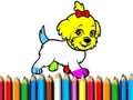 Jeu Retour à l'école : livre de coloriage pour chien  en ligne