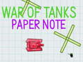 Jeu Note papier de la guerre des chars  en ligne